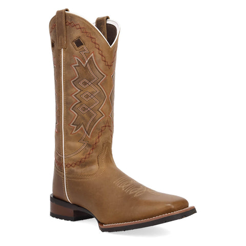 Laredo Mens Highway Man Tan Leather 13in Cowboy Boots