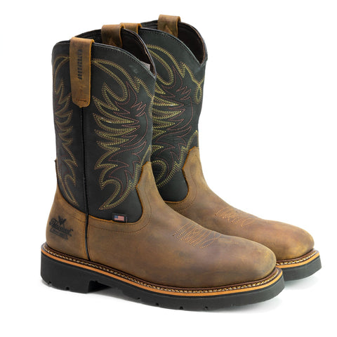 Thorogood Mens American Heritage Wellington 11in WP Crazyhorse Work Boots