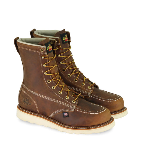 Thorogood Mens Crazy Horse American Heritage 8in Leather Work Boots 8 D