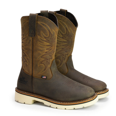 Thorogood Mens American Heritage Wellington 11in Pebble Brown USA Work Boots