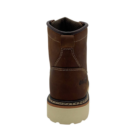 AdTec Womens Legacy 6in Moc-Toe Brown Leather Work Boots 7 M