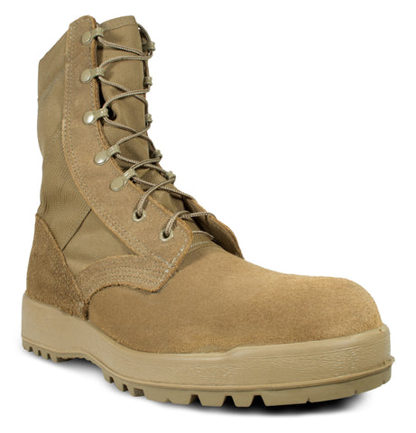 McRae Mens Coyote Suede/Nylon Military Combat Boots