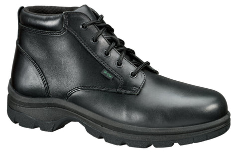Thorogood Mens Softstreets Black Leather Boots Plain Toe Chukka 9 W
