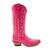 Ferrini Womens Scarlett V-Toe Hot Pink Leather Cowboy Boots
