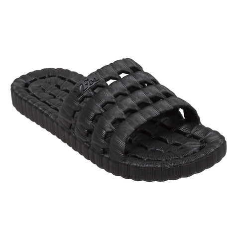 YFM Womens Relax Black Pvc Sandals Shoes