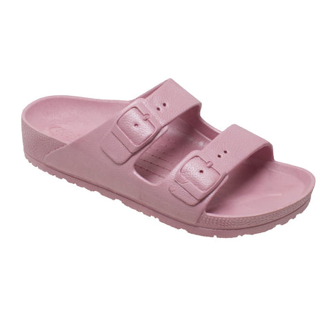 Tecs Womens Two Band Pink Sandals Shoes