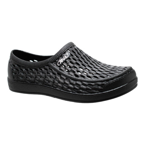 Tecs Womens 4in Relax Aqua Garden Black Loafer Shoes