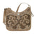 American West Womens Annies Secret Collection 10in Sand Leather Handbag Bag