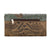 American West Annies Secret Collection Charcoal/Turquoise Leather Trifold Wallet OS