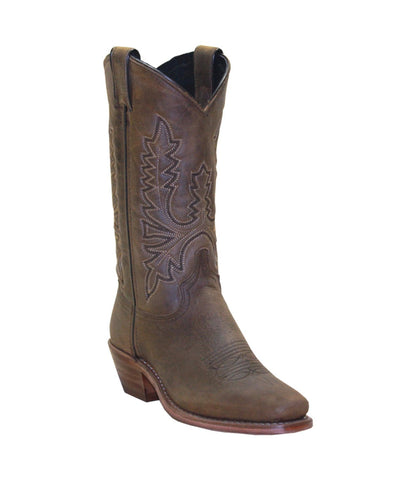 Abilene Boots Womens 11in Medium Square Toe Olive Brown Cowhide Cowboy Boots 9.5 M