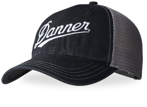 Danner Unisex Embroidered Black/Gray Cotton Blend Baseball Cap Hat