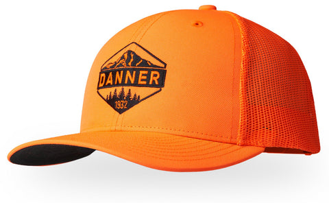 Danner Unisex Mesh Backed 882 Blaze Orange Polyester Trucker Cap