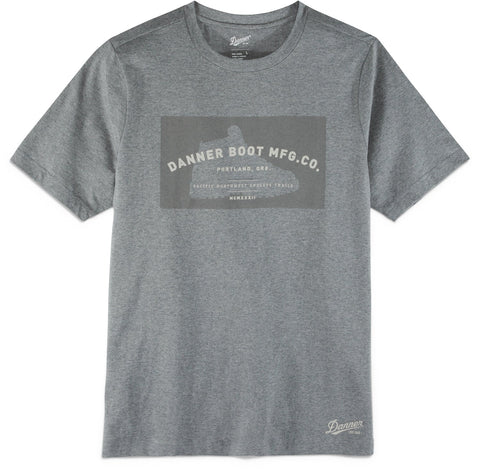 Danner Unisex License Plate Heather Gray 100% Cotton S/S T-Shirt