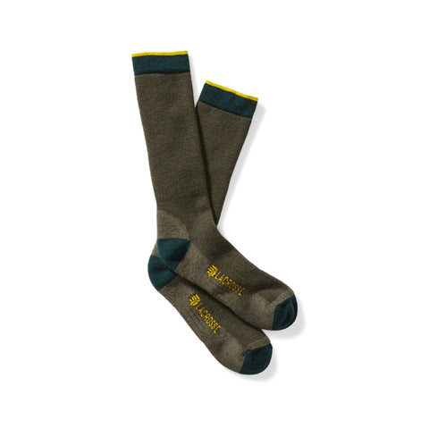 Lacrosse Midweight Merino Mens 00 Green Wool Blend Crew Socks