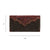 American West Annies Secret Collection Chocolate/Crimson Leather Trifold Wallet