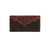 American West Annies Secret Collection Chocolate/Crimson Leather Trifold Wallet