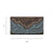 American West Womens Annies Secret Collection Denim Blue Leather Trifold Wallet