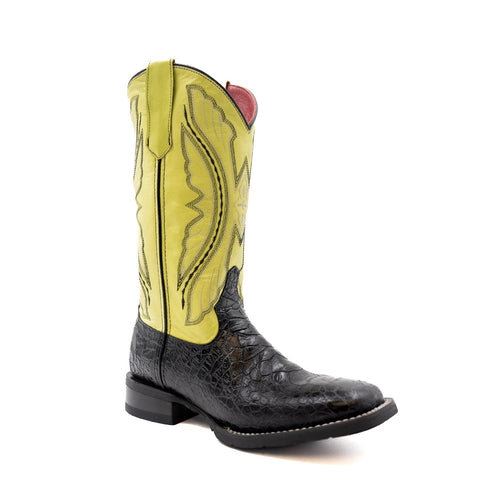 Ferrini Womens Kai S-Toe Black Leather Turtle Cowboy Boots