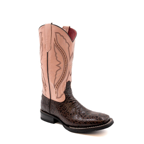 Ferrini Womens Kai S-Toe Chocolate Leather Turtle Cowboy Boots