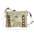 American West Womens Hitchin Post 8in Sand Leather Crossbody Bag
