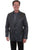Scully Mens Grey Lamb Leather Caiman Blazer Jacket