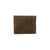 American West Mens Waxed Dark Brown Leather Bifold Wallet