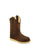 Old West Brown Children Boys Leather Cowboy Boots 8.5D