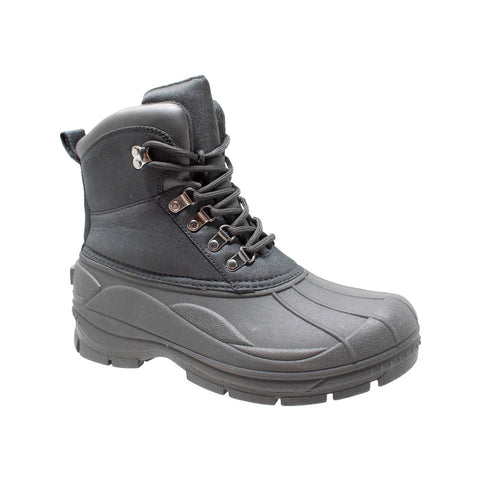 Winter Tecs Mens Durable Lace Black Winter Boots