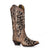 Corral Womens A3569 Brown Leather 12in Crystal Black Glitter Fashion Boots