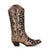 Corral Womens A3569 Brown Leather 12in Crystal Black Glitter Fashion Boots