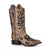 Corral Womens Sequin Inlay Cowboy Boots Leather Tan