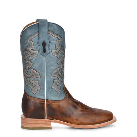 Corral Mens Western Cowboy Boots Leather Blue/Tan