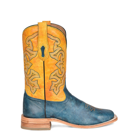 Corral Mens A4381 Navy/Gold Leather Classic Cowboy Boots 12 EE