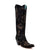 Corral Womens Gold Stamped Floral Snip Toe Black Cowhide 16in Cowboy Boots 11 M