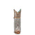 Corral Womens Gold Finish Crystal Fringe Silver Cowhide 13in Cowboy Boots