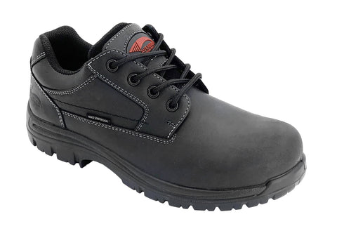 Avenger Mens Black Leather Comp Toe 7119 Oxford Work Shoes