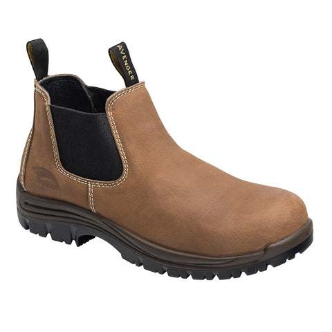 Avenger Womens Foreman Romeo Brown Leather Work Boots
