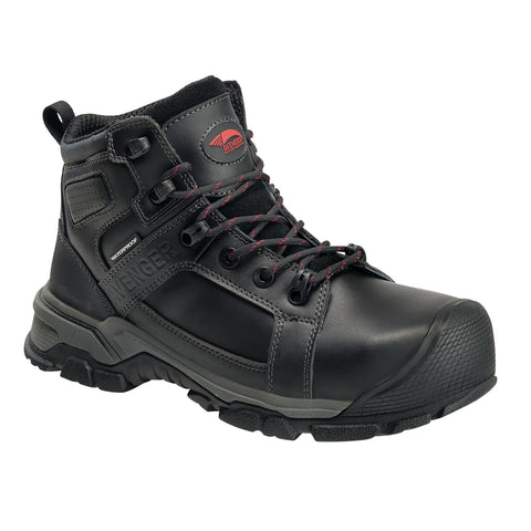 Avenger Mens Ripsaw Mid Black Leather Work Boots