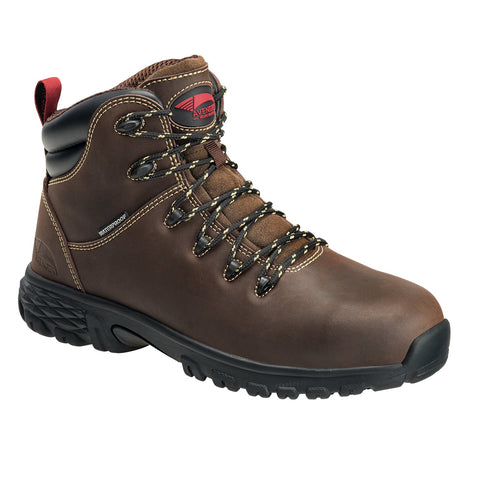 Avenger Mens Flight Mid Brown Leather Work Boots
