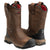 Avenger Mens Ripsaw Wellington Brown Leather Work Boots