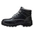 Avenger Womens Builder Econ Mid Black Faux Leather Work Boots