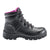 Avenger Womens Builder Mid Black/Purple Faux Leather Work Boots