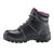 Avenger Womens Builder Mid Black/Purple Faux Leather Work Boots