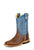 Anderson Bean Kids Boys Toast Leather Blue Lava Cowboy Boots 11 M