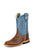Anderson Bean Kids Boys Toast Leather Blue Lava Cowboy Boots