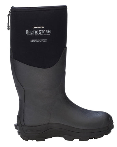 Dryshod Mens Arctic Storm Hi Black/Grey Neoprene Extreme-Cold Snow Boots