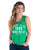 Cowgirl Tuff Womens Never Give Up Money Green Nylon S/L Tank Top