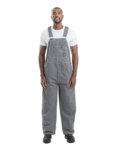 Berne Apparel Mens Heritage Unlined Hickory Stripe 100% Cotton Bib Overall