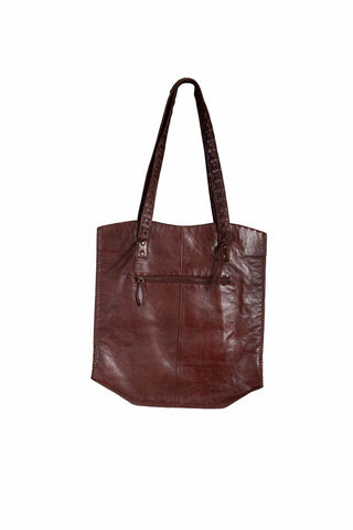 Scully Womens Magnetic Strap Chocolate Leather Handbag Bag
