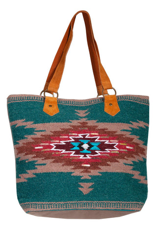 Scully Womens Maya Southwest Multi-Color Jute Handbag Bag